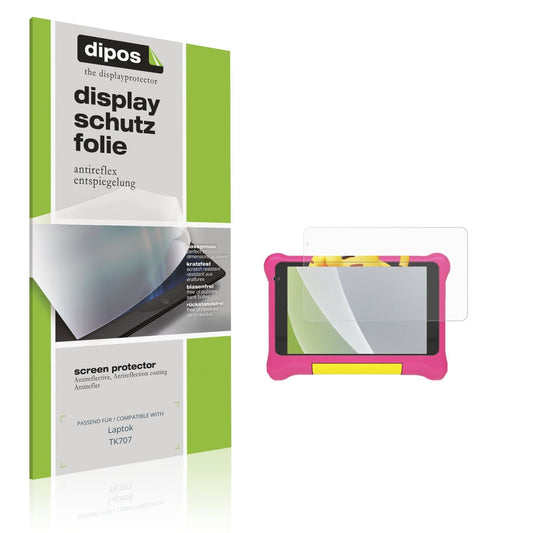 Matte Displayschutzfolie von dipos passend für Laptok TK707, präziser Zuschnitt und blasenfrei montiert