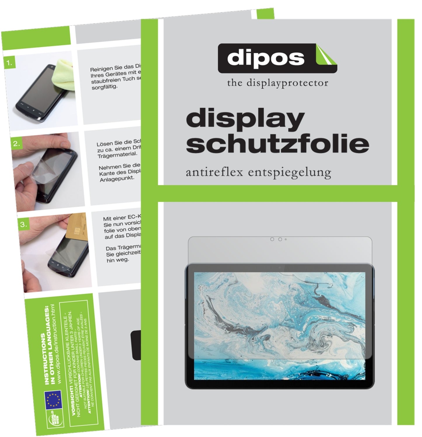 Matte Displayschutzfolie von dipos passend für Lenovo IdeaPad Duet Chromebook, präziser Zuschnitt und blasenfrei montiert