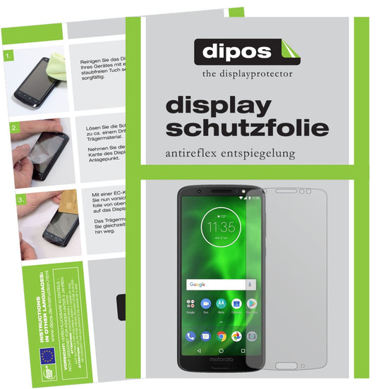 Matte Displayschutzfolie von dipos passend für Lenovo Moto G6 Plus, präziser Zuschnitt und blasenfrei montiert