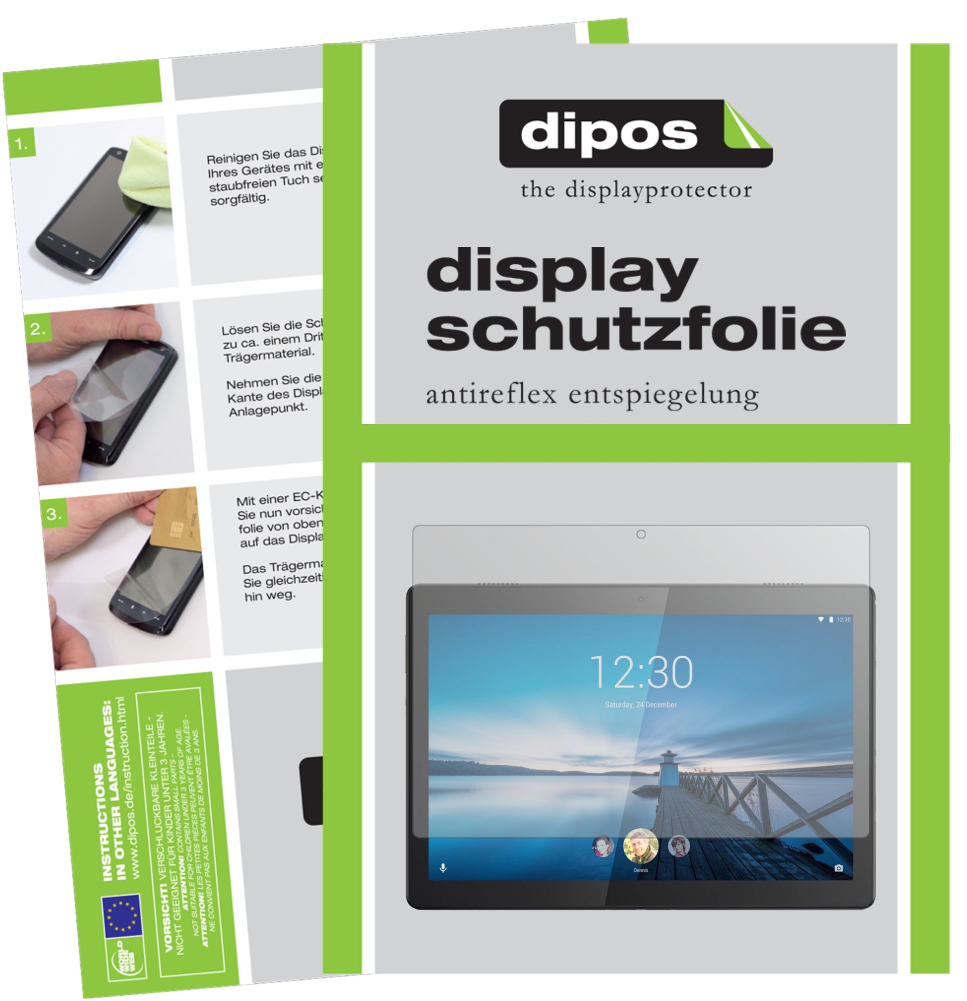 Matte Displayschutzfolie von dipos passend für Lenovo Tab M10 HD, präziser Zuschnitt und blasenfrei montiert