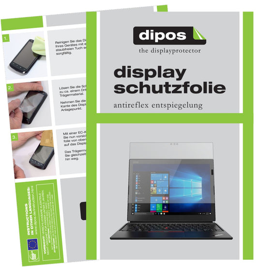 Matte Displayschutzfolie von dipos passend für Lenovo ThinkPad X1 Tablet 3. Gen., präziser Zuschnitt und blasenfrei montiert