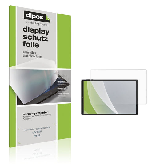 Matte Displayschutzfolie von dipos passend für LEVIRTU M632, präziser Zuschnitt und blasenfrei montiert