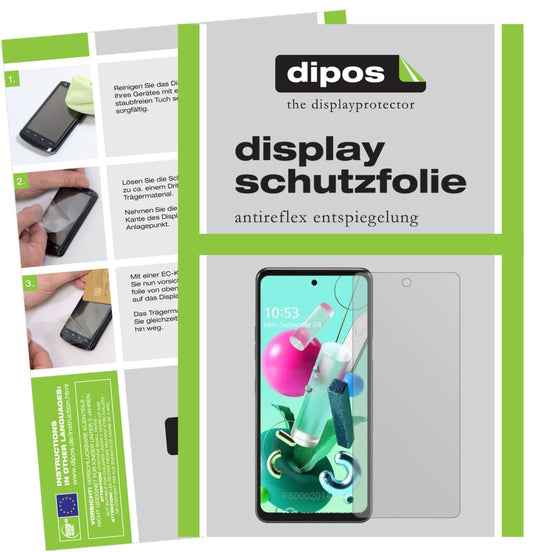 Matte Displayschutzfolie von dipos passend für LG Q92, präziser Zuschnitt und blasenfrei montiert