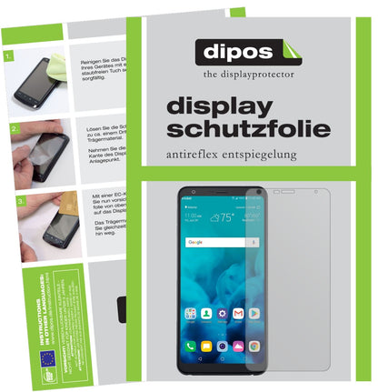 Matte Displayschutzfolie von dipos passend für LG Stylo 4, präziser Zuschnitt und blasenfrei montiert
