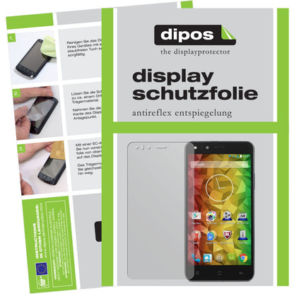 Matte Displayschutzfolie von dipos passend für Life X5001 Medion, präziser Zuschnitt und blasenfrei montiert