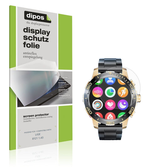 Matte Displayschutzfolie von dipos passend für LIGE EF21 1.43, präziser Zuschnitt und blasenfrei montiert