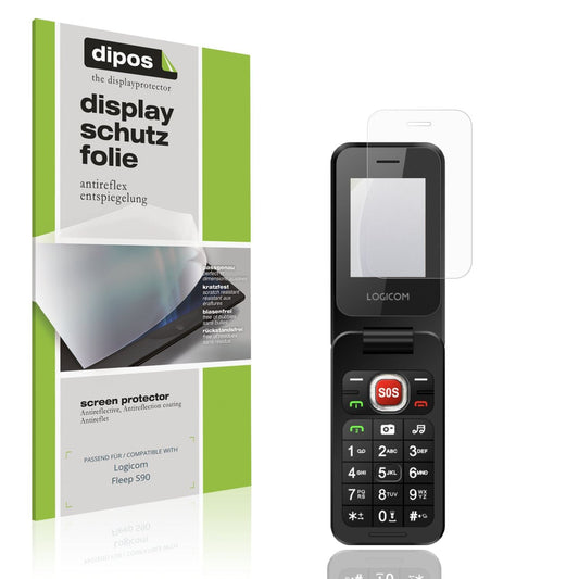 Matte Displayschutzfolie von dipos passend für Logicom Fleep S90, präziser Zuschnitt und blasenfrei montiert