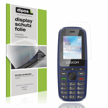 Matte Displayschutzfolie von dipos passend für Logicom P199e, präziser Zuschnitt und blasenfrei montiert