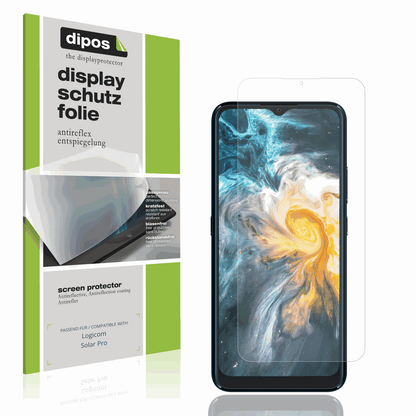 Matte Displayschutzfolie von dipos passend für Logicom Solar Pro, präziser Zuschnitt und blasenfrei montiert