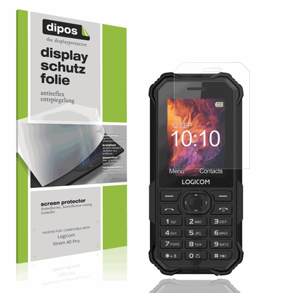 Matte Displayschutzfolie von dipos passend für Logicom Xtrem 40 Pro, präziser Zuschnitt und blasenfrei montiert