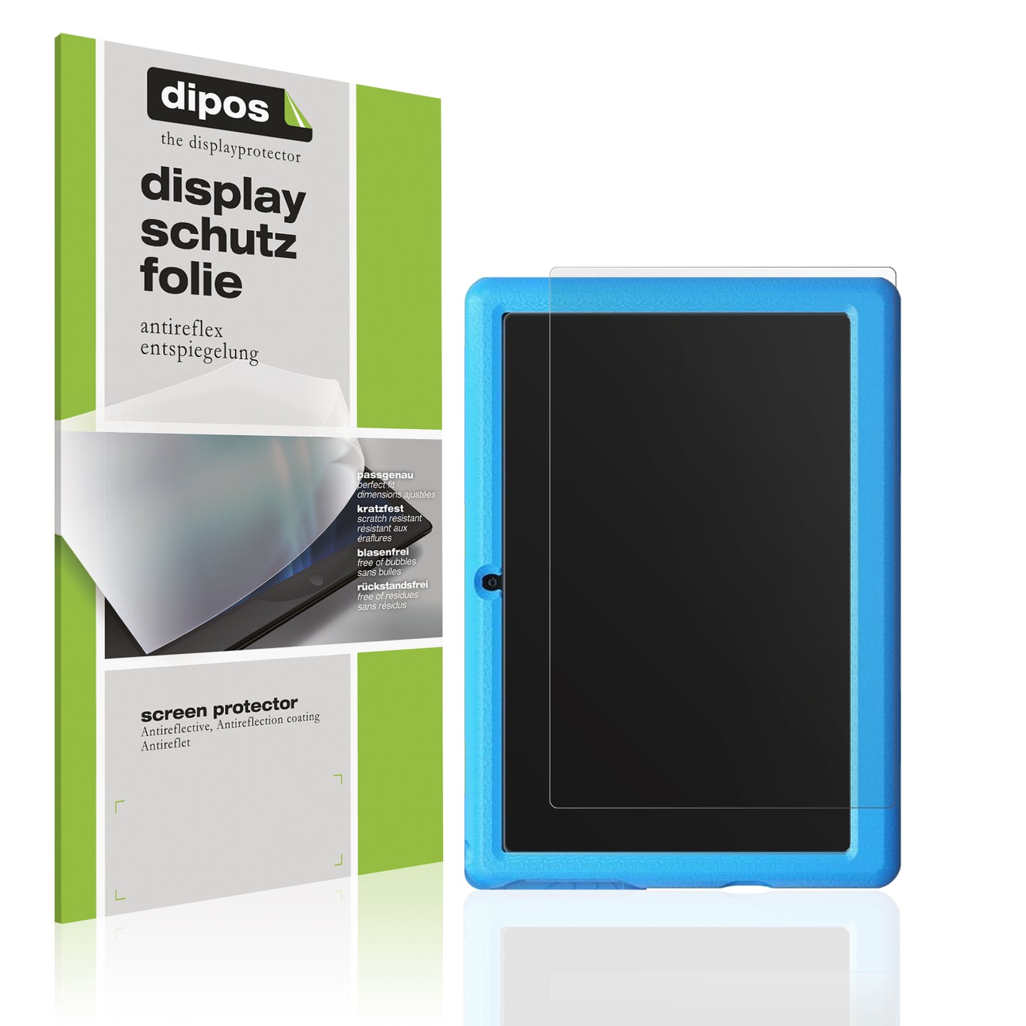 Matte Displayschutzfolie von dipos passend für Lville Kinder Tablet, präziser Zuschnitt und blasenfrei montiert