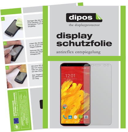 Matte Displayschutzfolie von dipos passend für M-Horse Pure 3, präziser Zuschnitt und blasenfrei montiert
