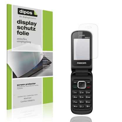 Matte Displayschutzfolie von dipos passend für MaxCom Comfort MM815, präziser Zuschnitt und blasenfrei montiert