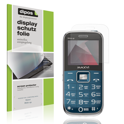 Matte Displayschutzfolie von dipos passend für Maxvi B6ds up, präziser Zuschnitt und blasenfrei montiert