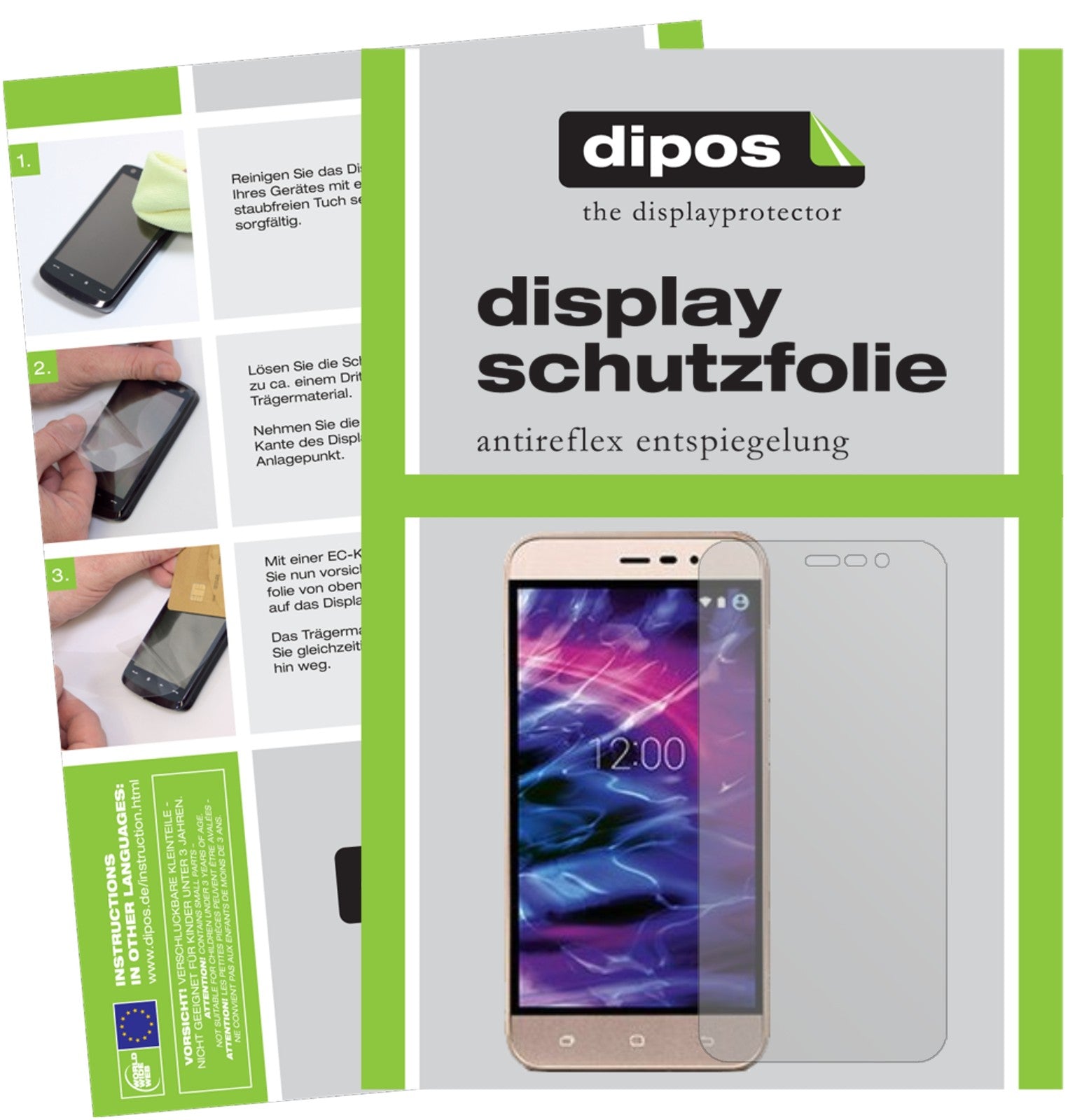Matte Displayschutzfolie von dipos passend für Medion Life E5006, präziser Zuschnitt und blasenfrei montiert