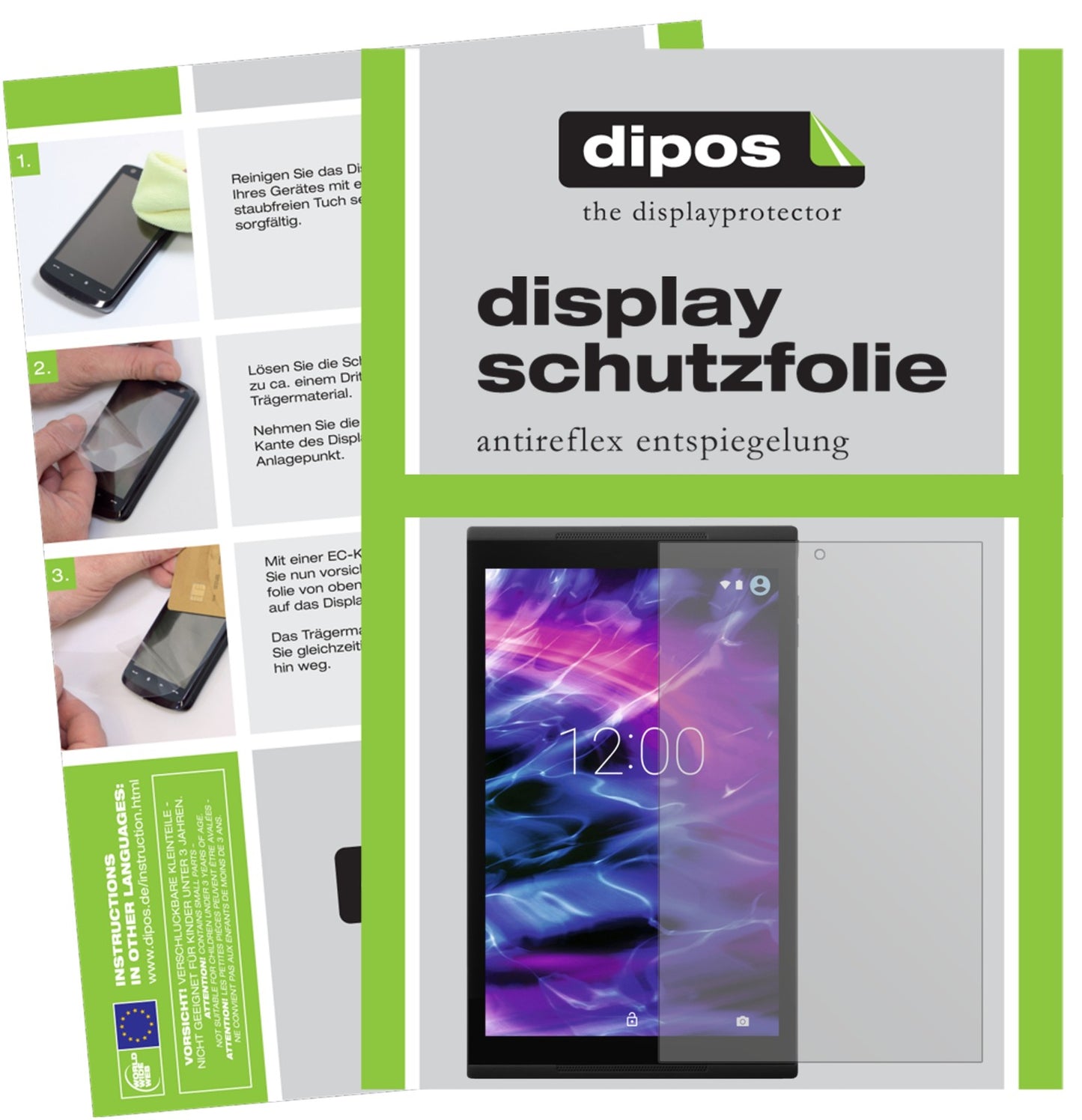 Matte Displayschutzfolie von dipos passend für Medion Lifetab X10302, präziser Zuschnitt und blasenfrei montiert