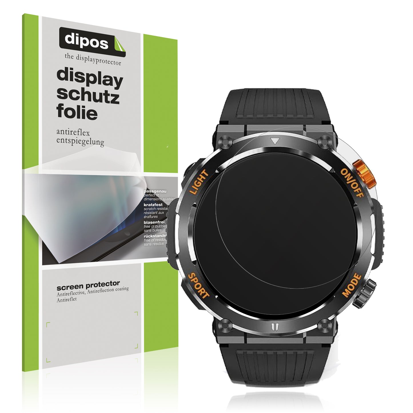 Matte Displayschutzfolie von dipos passend für MEGALITH K59, präziser Zuschnitt und blasenfrei montiert