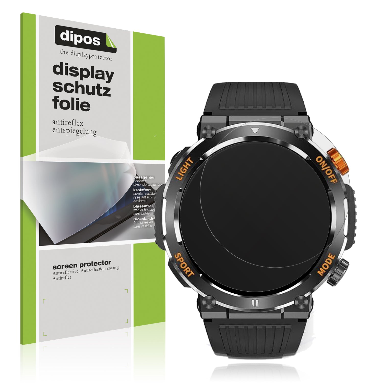 Matte Displayschutzfolie von dipos passend für MEGALITH K59, präziser Zuschnitt und blasenfrei montiert