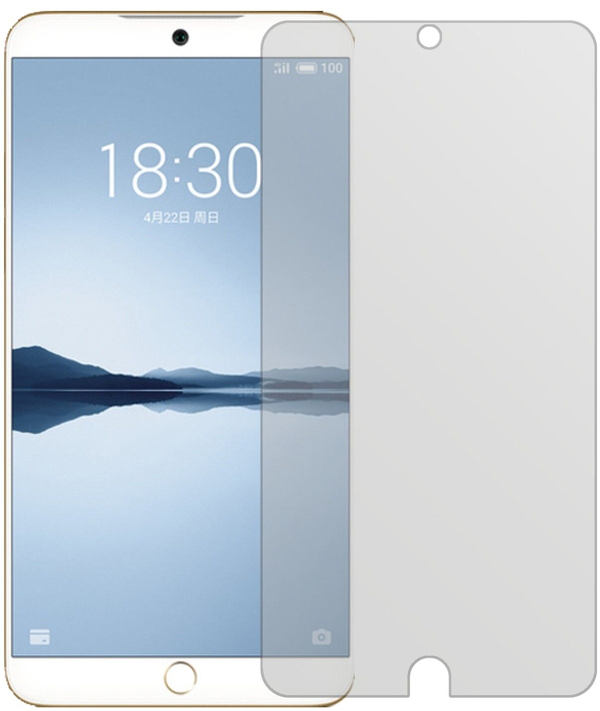 Matte Displayschutzfolie von dipos passend für Meizu 15 Plus, präziser Zuschnitt und blasenfrei montiert