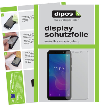 Matte Displayschutzfolie von dipos passend für Meizu C9 Pro, präziser Zuschnitt und blasenfrei montiert