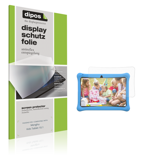Matte Displayschutzfolie von dipos passend für Menghu Kids Tablet 10.1, präziser Zuschnitt und blasenfrei montiert