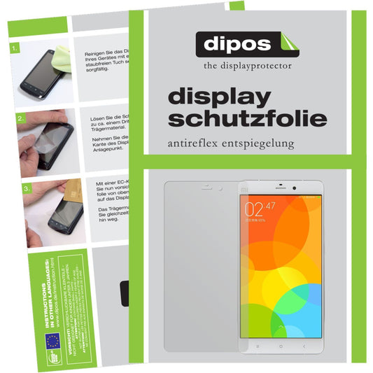 Matte Displayschutzfolie von dipos passend für Mi Note Xiaomi, präziser Zuschnitt und blasenfrei montiert