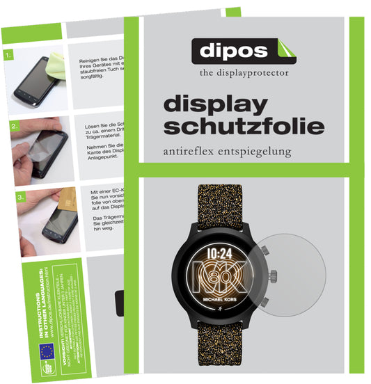 Matte Displayschutzfolie von dipos passend für Michael Kors Access GO, präziser Zuschnitt und blasenfrei montiert