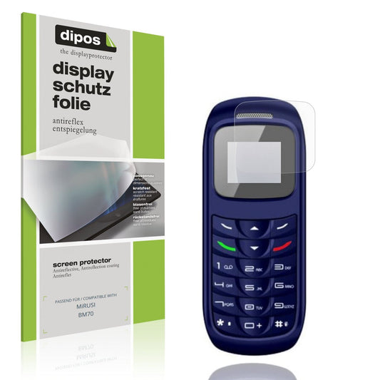 Matte Displayschutzfolie von dipos passend für MiRUSI BM70, präziser Zuschnitt und blasenfrei montiert