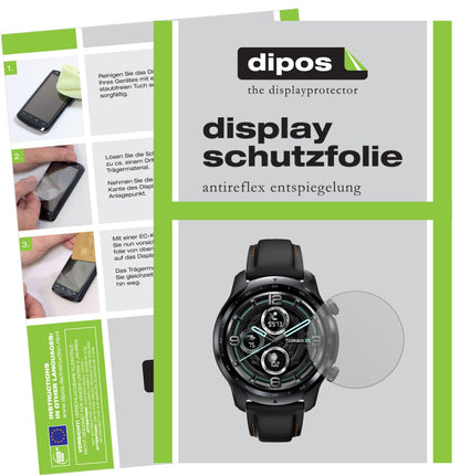 Matte Displayschutzfolie von dipos passend für Mobvoi TicWatch Pro 3 (47mm), präziser Zuschnitt und blasenfrei montiert