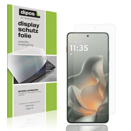 Matte Displayschutzfolie von dipos passend für Motorola Edge 70, präziser Zuschnitt und blasenfrei montiert