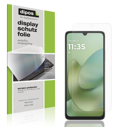 Matte Displayschutzfolie von dipos passend f�r Motorola Moto G06, pr�ziser Zuschnitt und blasenfrei montiert