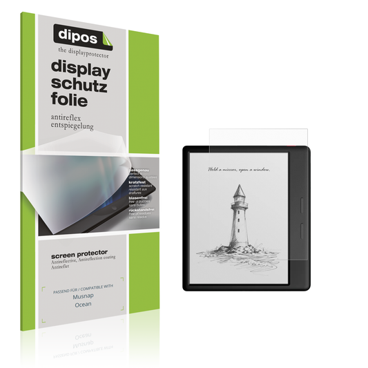 Matte Displayschutzfolie von dipos passend für Musnap Ocean, präziser Zuschnitt und blasenfrei montiert