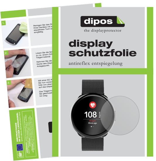 Matte Displayschutzfolie von dipos passend für MyKronoz ZEROUND2HR ELITE, präziser Zuschnitt und blasenfrei montiert