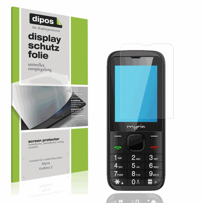 Matte Displayschutzfolie von dipos passend für Myria Endless Z, präziser Zuschnitt und blasenfrei montiert