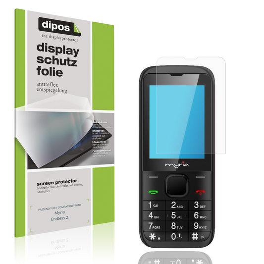 Matte Displayschutzfolie von dipos passend für Myria Endless Z, präziser Zuschnitt und blasenfrei montiert