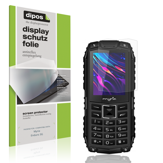 Matte Displayschutzfolie von dipos passend für Myria Enduro 3G, präziser Zuschnitt und blasenfrei montiert