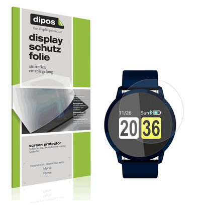 Matte Displayschutzfolie von dipos passend für Myria Fame, präziser Zuschnitt und blasenfrei montiert