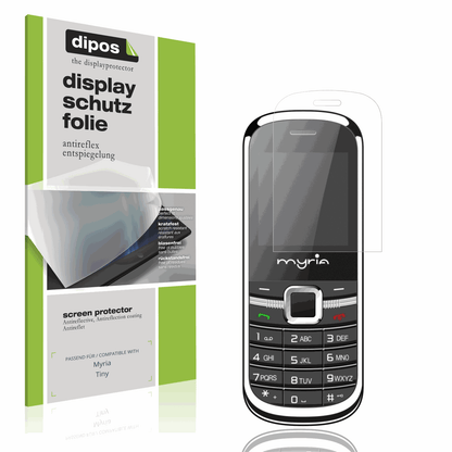 Matte Displayschutzfolie von dipos passend für Myria Tiny, präziser Zuschnitt und blasenfrei montiert