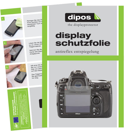 Matte Displayschutzfolie von dipos passend für Nikon D700, präziser Zuschnitt und blasenfrei montiert