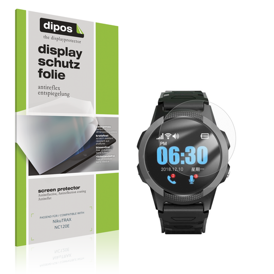Matte Displayschutzfolie von dipos passend für NikuTRAX NC120E, präziser Zuschnitt und blasenfrei montiert