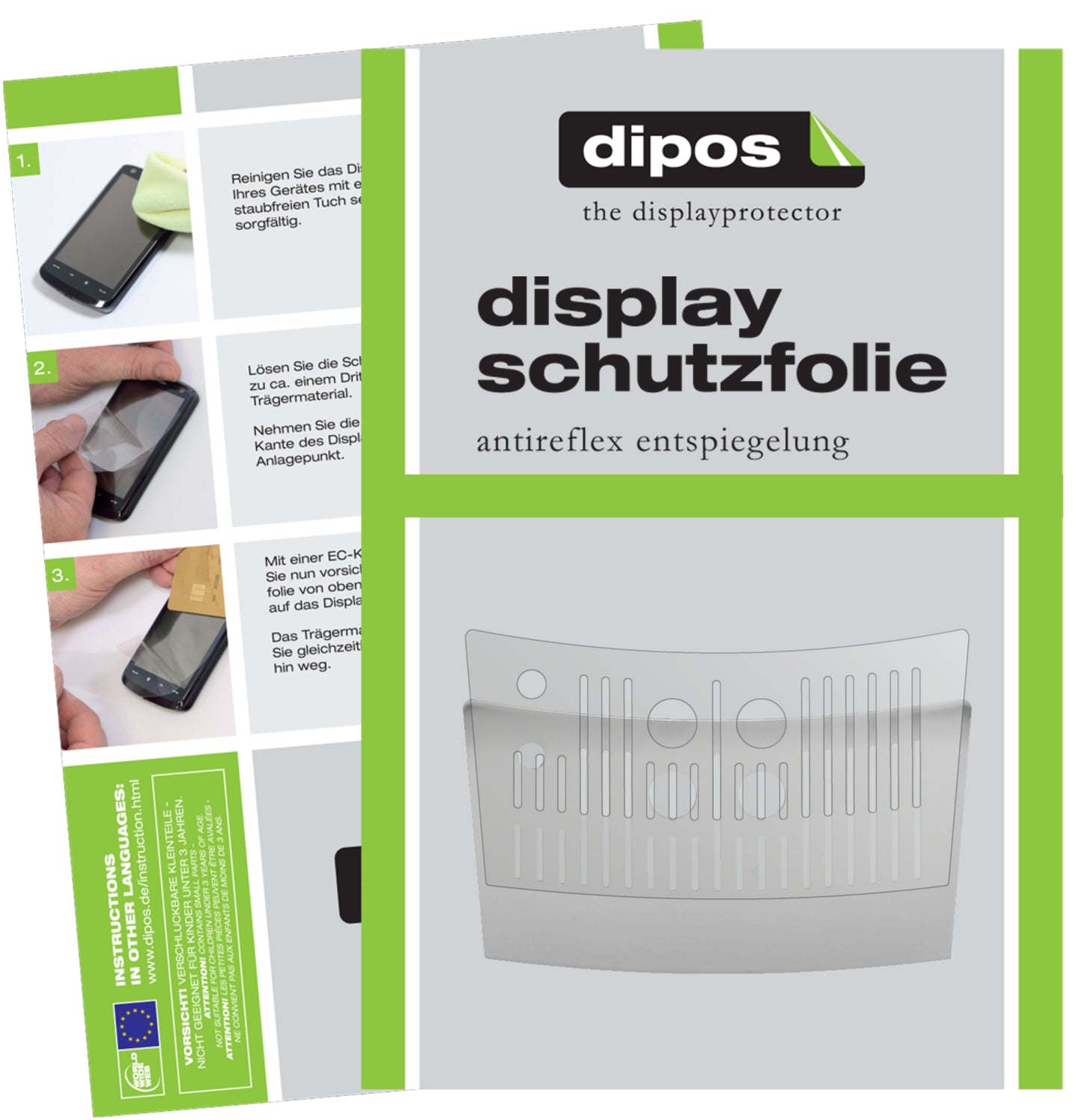 Matte Displayschutzfolie von dipos passend für NIVONA NICR 626 Tropfblech, präziser Zuschnitt und blasenfrei montiert