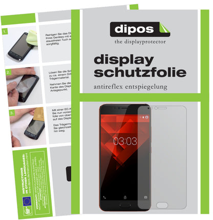 Matte Displayschutzfolie von dipos passend für NOA Element H10LE, präziser Zuschnitt und blasenfrei montiert