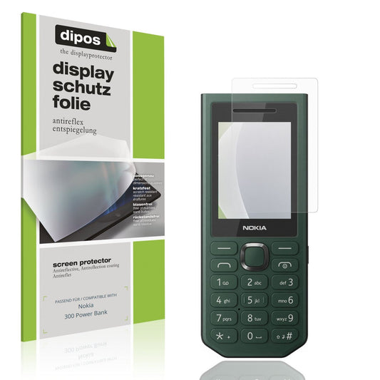 Matte Displayschutzfolie von dipos passend für Nokia 300 Power Bank, präziser Zuschnitt und blasenfrei montiert
