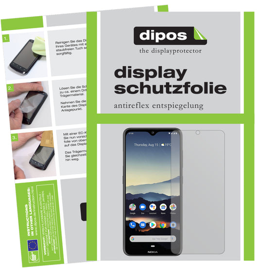 Matte Displayschutzfolie von dipos passend für Nokia 46060, präziser Zuschnitt und blasenfrei montiert