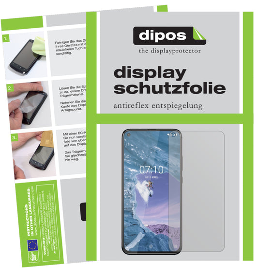Matte Displayschutzfolie von dipos passend für Nokia X71, präziser Zuschnitt und blasenfrei montiert