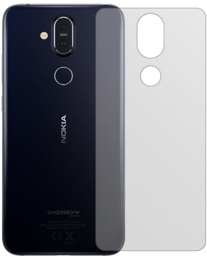 Matte Displayschutzfolie von dipos passend für Nokia 8.1 Rückseite, präziser Zuschnitt und blasenfrei montiert