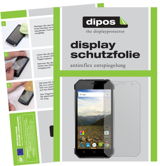 Matte Displayschutzfolie von dipos passend für Nomu S30, präziser Zuschnitt und blasenfrei montiert