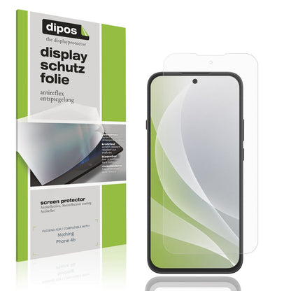 Matte Displayschutzfolie von dipos passend für Nothing Phone 4b, präziser Zuschnitt und blasenfrei montiert