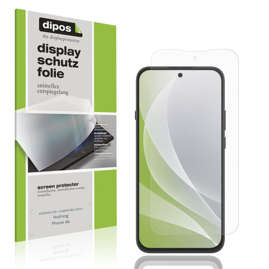 Matte Displayschutzfolie von dipos passend für Nothing Phone 4b, präziser Zuschnitt und blasenfrei montiert