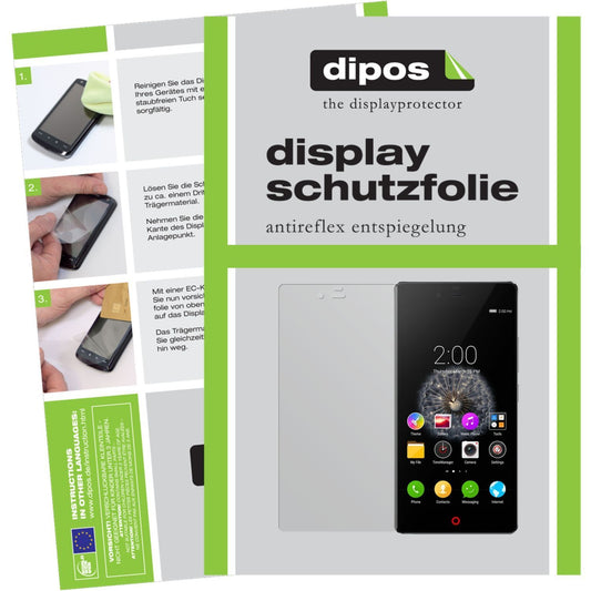 Matte Displayschutzfolie von dipos passend für Nubia Z9 Mini ZTE, präziser Zuschnitt und blasenfrei montiert